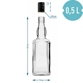 Daniels-Flasche 500 ml mit Schraubverschluss, 1 Stück – photo 6