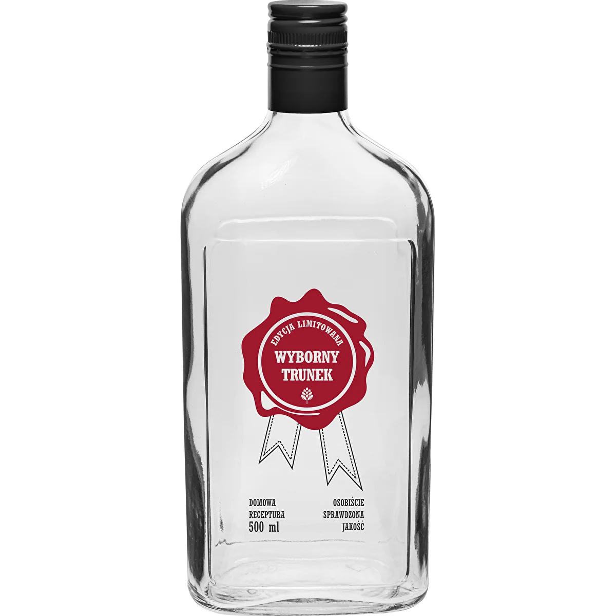 500-ml-Flasche mit Schraubverschluss, Aufdruck „Wyborny Trunek“, 1 Stück