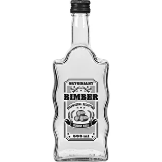 Klasztorna-Flasche 500 ml mit Schraubverschluss, Aufdruck „Bimber“, 1 Stück – photo 3