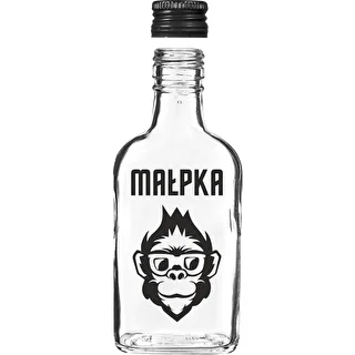 Flachmannflasche 200 ml mit Schraubverschluss, Aufdruck „Äffchen”, 1 Stück – photo 3