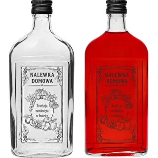 Flachmann-Flasche 500 ml mit Schraubverschluss, Aufdruck „Hauslikör“, 1 Stk. – photo 1