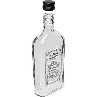 Flachmann-Flasche 500 ml mit Schraubverschluss, Aufdruck „Hauslikör“, 1 Stk. – photo 3