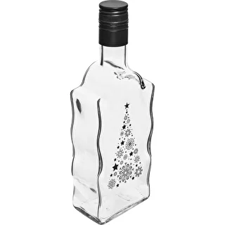 Klosterflasche 500 ml mit Schraubverschluss, Aufdruck „Weihnachtsbaum“, 1 Stück – photo 1