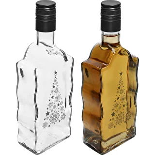 Klosterflasche 500 ml mit Schraubverschluss, Aufdruck „Weihnachtsbaum“, 1 Stück – photo 3
