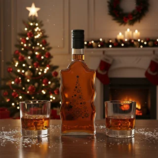 Klosterflasche 500 ml mit Schraubverschluss, Aufdruck „Weihnachtsbaum“, 1 Stück – photo 6