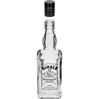 Daniels-Flasche 500 ml mit Schraubverschluss, Aufdruck „Bimber OLD“, 1 Stück – photo 2