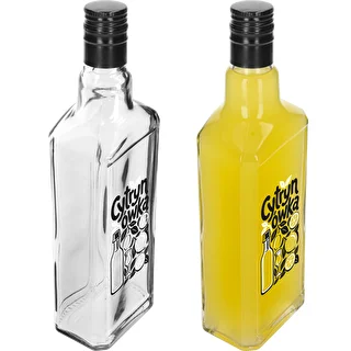 Tynktura-Flasche 500 ml mit Aufdruck „Cytrynówka“ und Schraubverschluss – photo 4