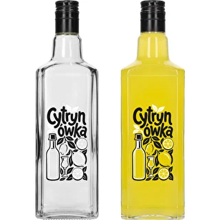 Tynktura-Flasche 500 ml mit Aufdruck „Cytrynówka“ und Schraubverschluss – photo 3