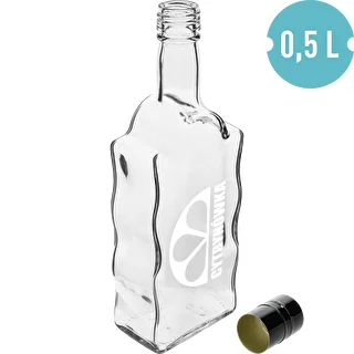 Klasztorna-Flasche 500 ml mit Schraubverschluss und Aufdruck „Cytrynówka“, Motiv 2 – photo 2