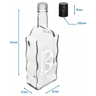 Klasztorna-Flasche 500 ml mit Schraubverschluss und Aufdruck „Cytrynówka“, Motiv 2 – photo 5