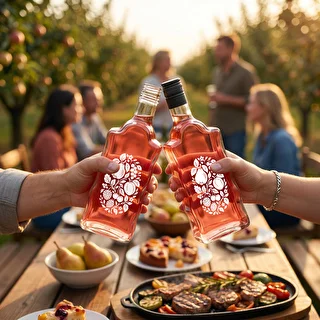 Flasche Klasztorna 500 ml mit Schraubverschluss und Aufdruck „Früchte“, Motiv 1 – photo 7