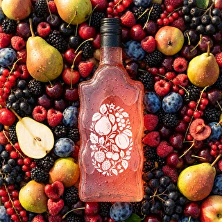 Flasche Klasztorna 500 ml mit Schraubverschluss und Aufdruck „Früchte“, Motiv 1 – photo 6