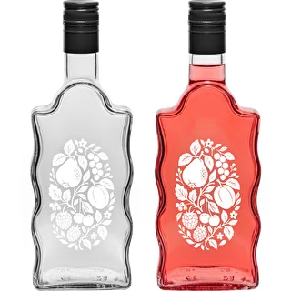 Flasche Klasztorna 500 ml mit Schraubverschluss und Aufdruck „Früchte“, Motiv 1 – photo 3