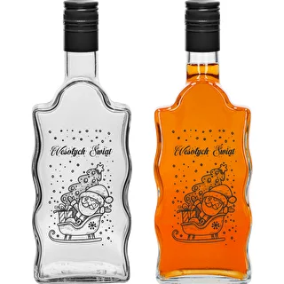 Klasztorna-Flasche 500 ml mit Schraubverschluss, Aufdruck „Weihnachtsmann“, 1 St. – photo 2