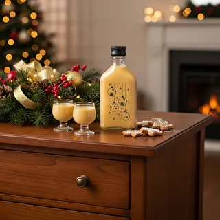 Flachmann-Flasche 200 ml mit Schraubverschluss, Motiv „Weihnachtskugeln“, 1 Stück – photo 6