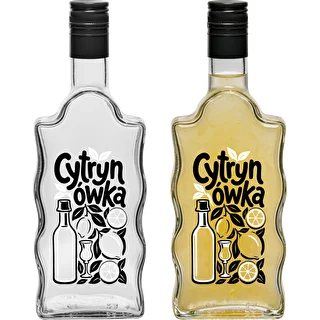 Klasztorna-Flasche 500 ml mit Schraubverschluss und Aufdruck „Cytrynówka“, Design 1 – photo 3