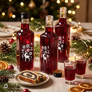 Flasche Receptura, 250 ml mit Schraubverschluss – Weihnachtsrentier – photo 6