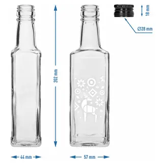 Flasche Receptura, 250 ml mit Schraubverschluss – Weihnachtsrentier – photo 5