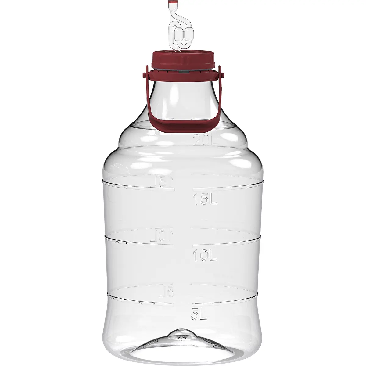Leichter, bruchsicherer Wein-Gärballon mit Griff, 20 L