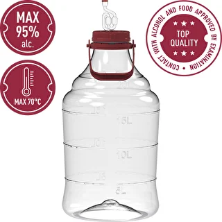 Leichter, bruchsicherer Wein-Gärballon mit Griff, 20 L – photo 5