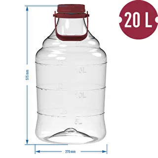 Leichter, bruchsicherer Wein-Gärballon mit Griff, 20 L – photo 6