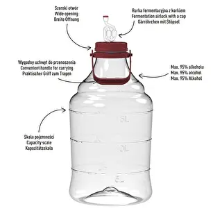 Leichter, bruchsicherer Wein-Gärballon mit Griff, 20 L – photo 4