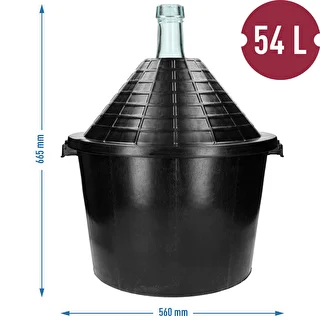 54 L Weinballon im Premium-Kunststoffkorb – photo 7
