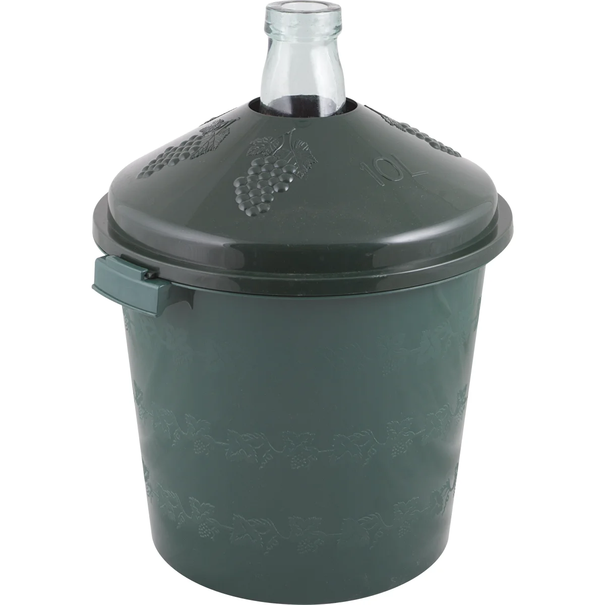 Weinballon 10 L im Plastikkorb