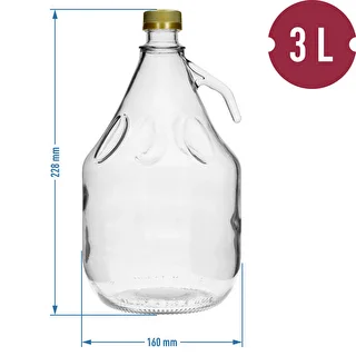 Gärballon 3 l Dama mit Schraubverschluss – photo 4