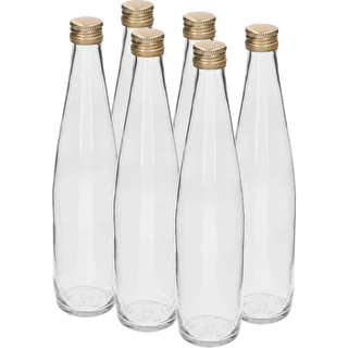 Clubflasche 500 ml mit goldenem Schraubverschluss, 6er-Set – photo 1