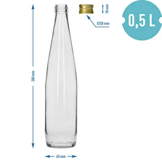 Clubflasche 500 ml mit goldenem Schraubverschluss, 6er-Set – photo 7