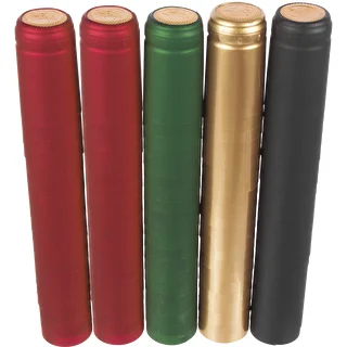 Thermo-Schrumpfkapseln mit Perforation, Farbmix, 100 Stück