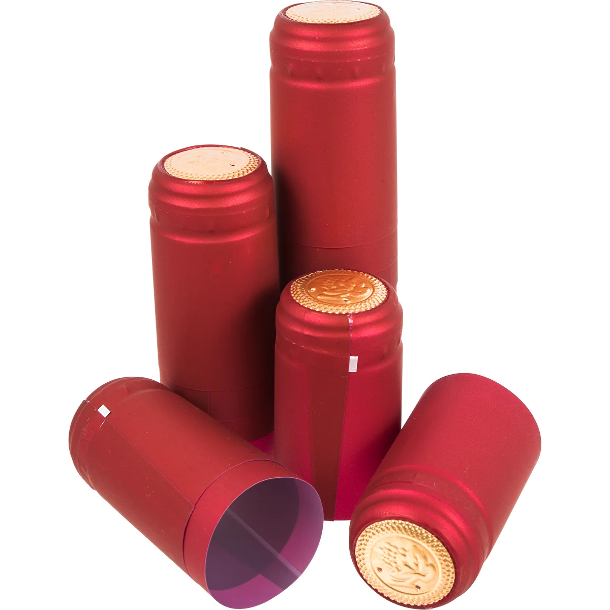 Schrumpfkapseln mit Perforation, rot, Ø 31 mm, 100 Stück