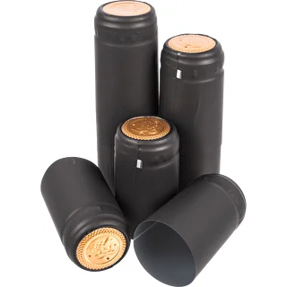 Schwarze Schrumpfkapseln mit Perforation, Ø 31 mm, 100 Stück