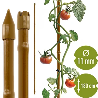 Pflanzstab aus beschichtetem Stahl in Bambus-Optik, 180 cm x 11 mm