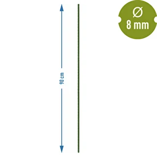 Gartenstäbe Bioogród – beschichteter Stahl, 0,9 m, Ø 8 mm, 10 Stück – photo 3
