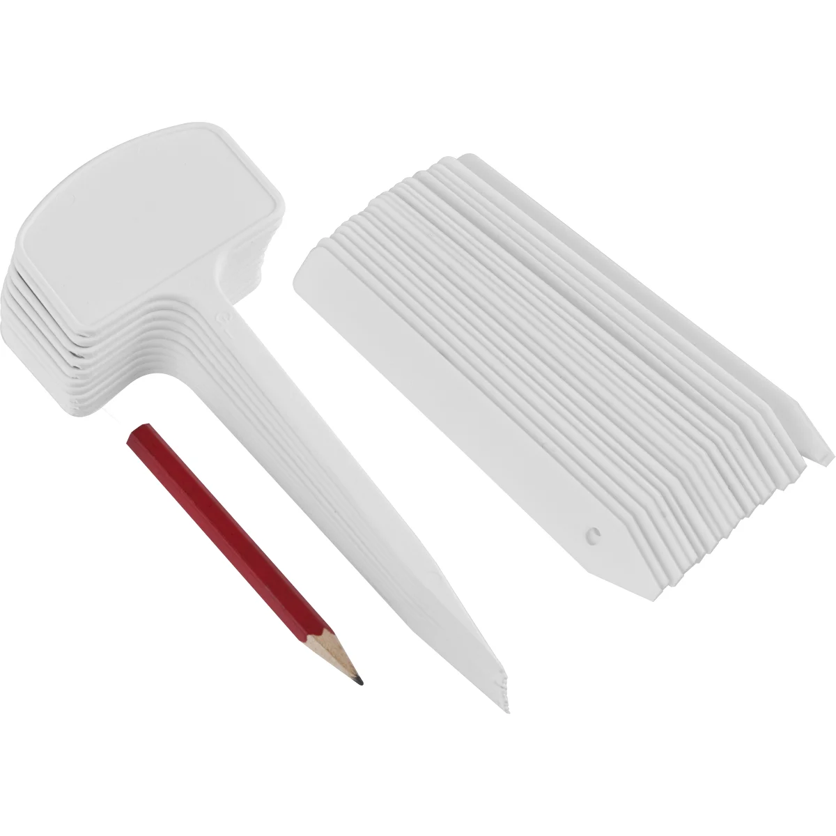 Pflanzenetiketten zum Beschriften + Bleistift, Mix 10+20 Stück