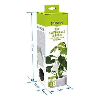 Bewässerungskugeln für Pflanzen, transparent schwarz, 400 ml, 2 Stück – photo 6