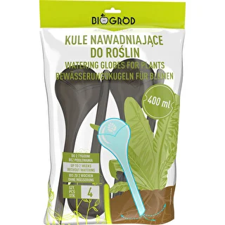 Bewässerungskugeln für Pflanzen, schwarz-transparent, 400 ml, 4 Stück – photo 3