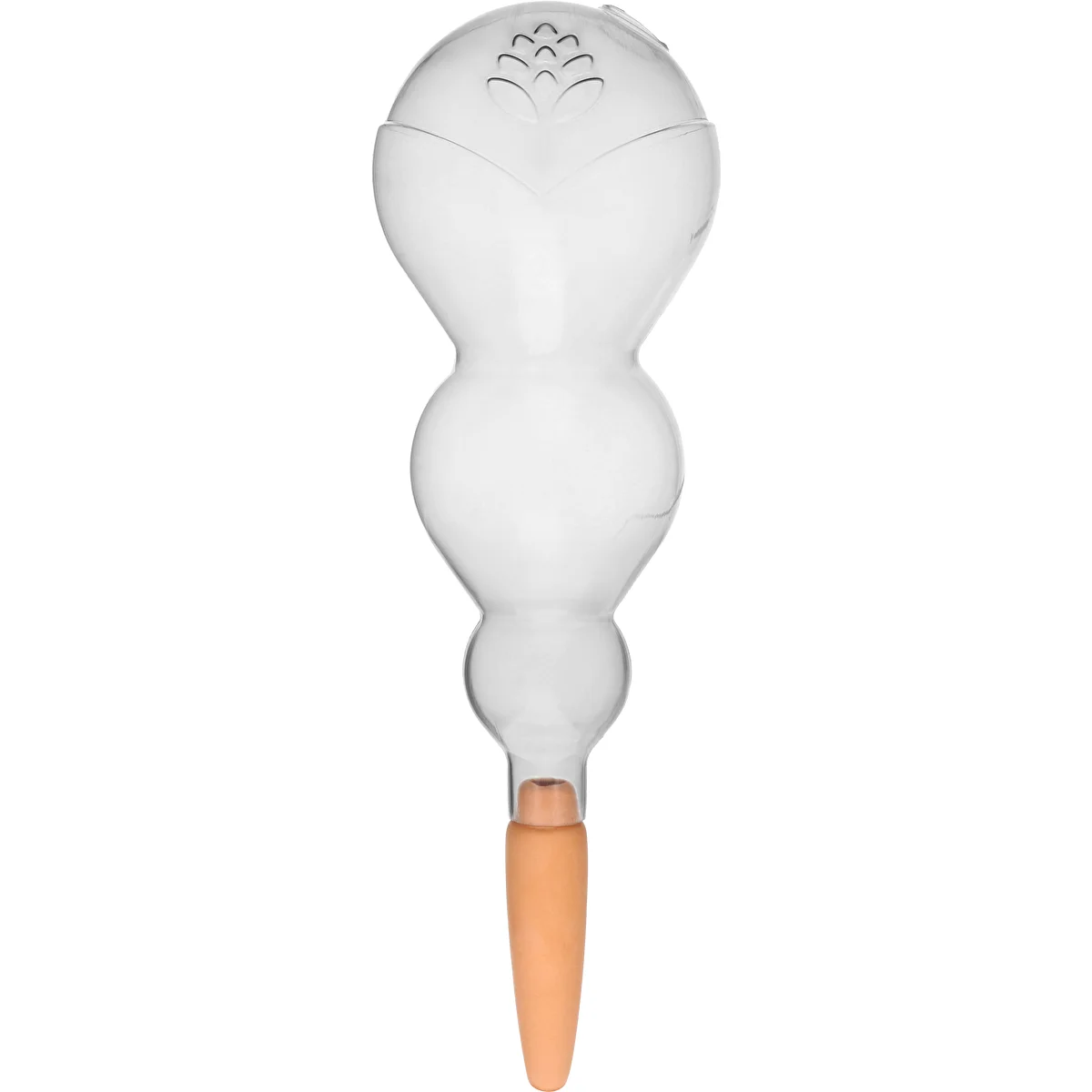 Bewässerungskugel, dreikammerig (3 Kammern), transparent, farblos, mit Keramik-Kegel, 600 ml