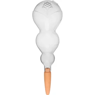 Bewässerungskugel, dreikammerig (3 Kammern), transparent, farblos, mit Keramik-Kegel, 600 ml