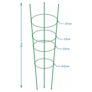 Ringstütze für Pflanzen, 4 Ringe, 1 m – photo 2
