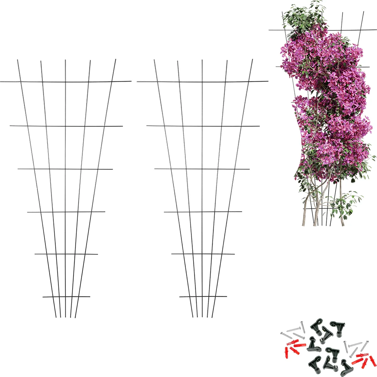 Pflanzenstütze – Rankgitter (150cm x 75cm) 2 Stück