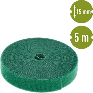 Garten-Klettband, grün, 15 mm x 5 m – photo 2