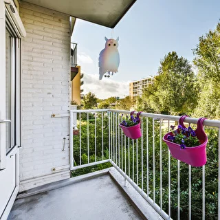 Reflektierender Vogelabwehr-Anhänger – Eule mit Glöckchen – photo 11