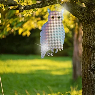 Reflektierender Vogelabwehr-Anhänger – Eule mit Glöckchen – photo 9