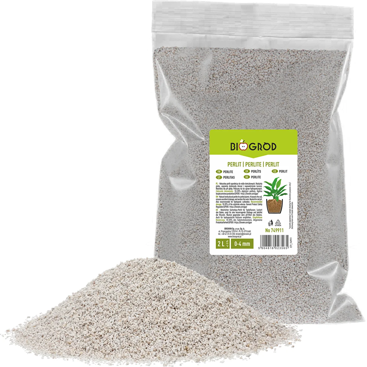 Perlit für Zimmerpflanzen und Gartenbau, 2 L