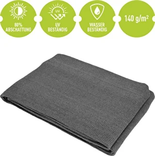 Schattierungsnetz (80 %, 140 g/m²) 0,9 x 5 m, graphitgrau – photo 5