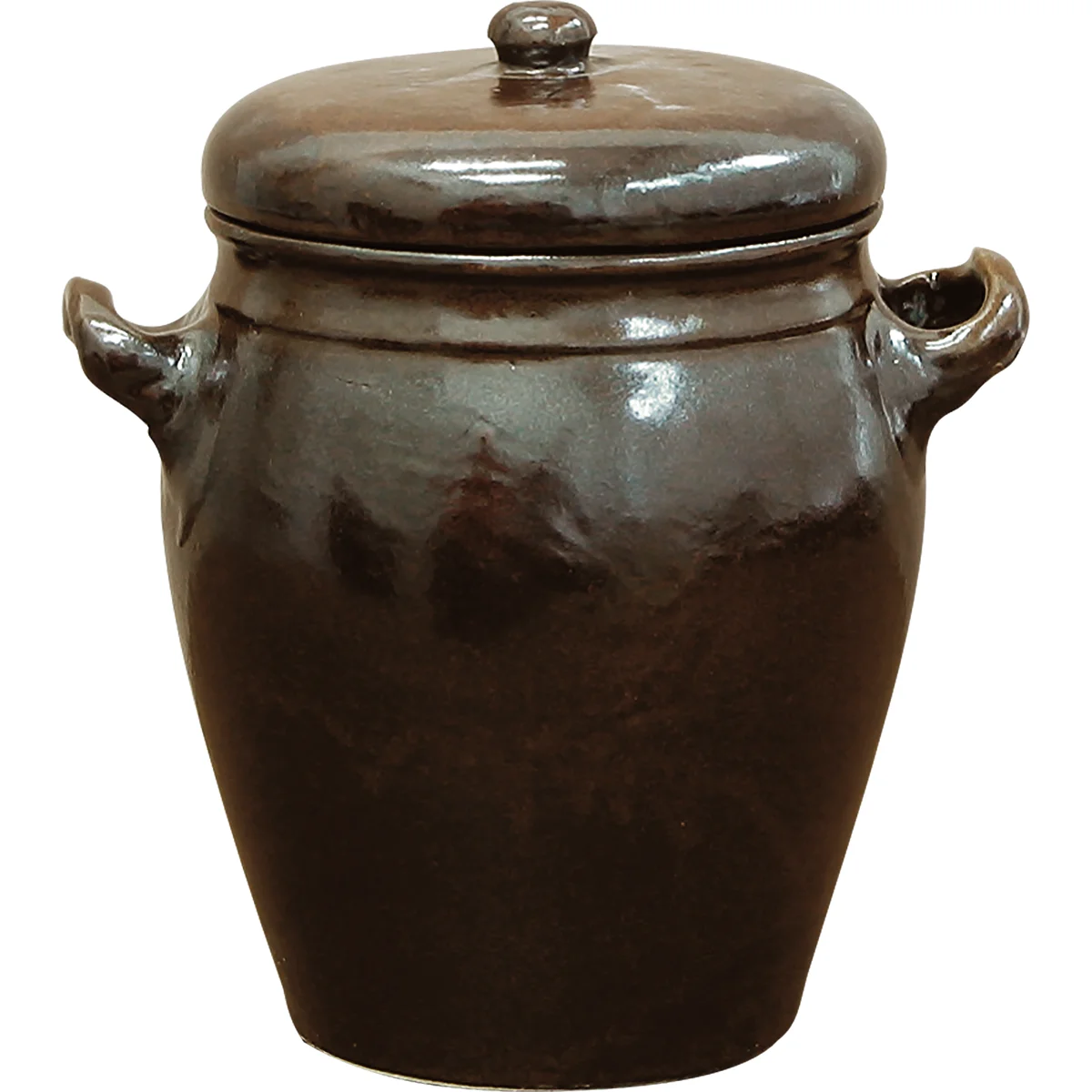 Steinzeug – rustikaler Topf 1,6 l mit Deckel