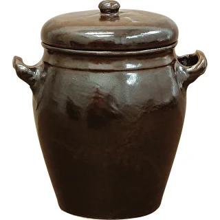 Steinzeug – rustikaler Topf 1,6 l mit Deckel – photo 1